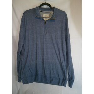 Weatherproof Mens XL Blue Pullover Quarter Zip‎ Long Sleeve Shirt